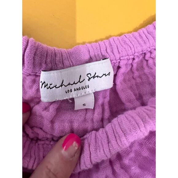 Michael Stars Isabel Convertible On/Off Shoulder Cotton Gauze Top NWOT - Picture 5 of 10